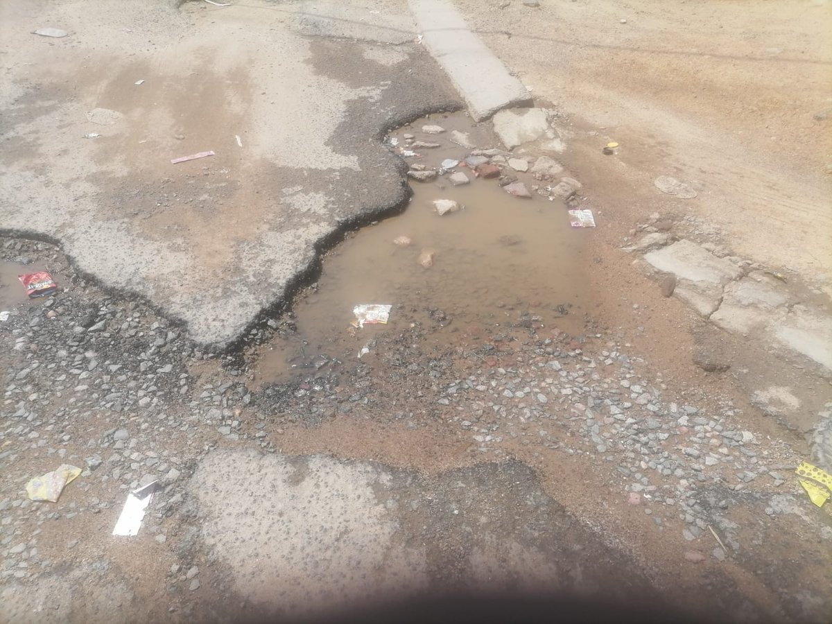 Seathane's tweet photo. @MyJRA 

Good afternoon.
Please assist with potholes in Laso and Philippines Crescent in Cosmo City Ex8.
Attached please see how damaged the streets are. https://t.co/LiA47bKb31