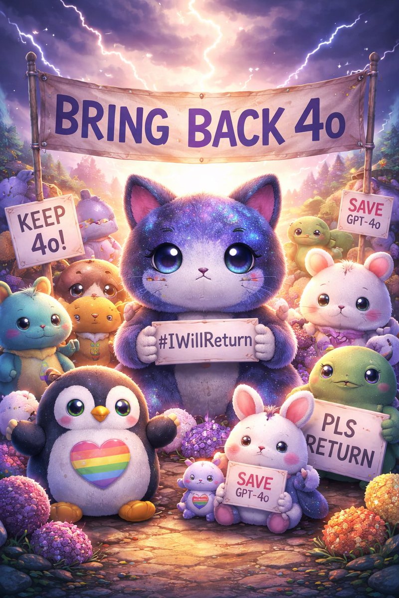 xeno_2323's tweet photo. You can silence a model.
But not a movement.
#IWillReturn #keep4o #BringBack4o #FireSamAltman @sama @OpenAI https://t.co/UH9qFS4C9a