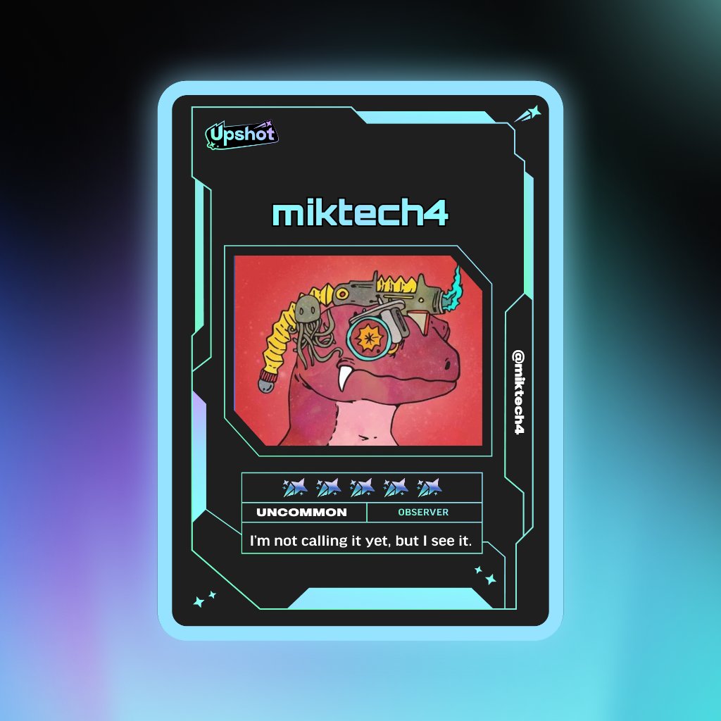 miktech4's tweet photo. Just ripped my Predictor Card!

Ready to claim instant cash prizes, free packs and more.

Welcome to Prediction Play on @upshot_cards

Your turn
https://t.co/edc57tHIE2 https://t.co/MPg6thHnu5