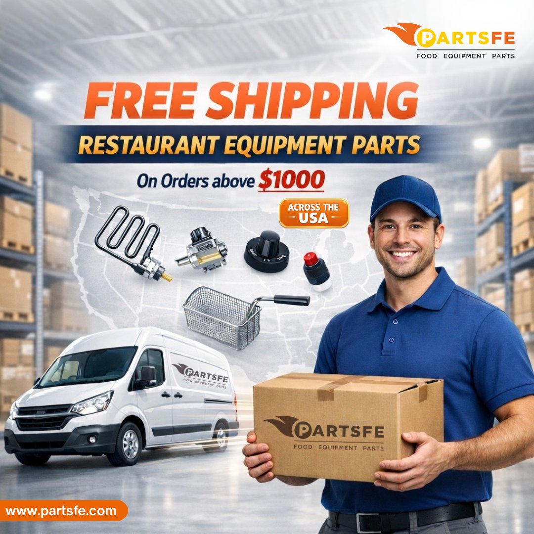 PartsFe's tweet image. Stop paying for shipping!
Get FREE shipping on all orders of $1,000+ for your commercial kitchen equipment parts. Simple, fast, and hassle-free.

Shop today: partsfe.com

#RestaurantEquipmentPartsUSA #FreeShipping #PartsFe #CommercialKitchen #FoodEquipmentParts