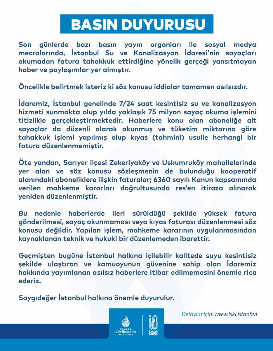 Kamuoyuna saygıyla duyurulur.📢