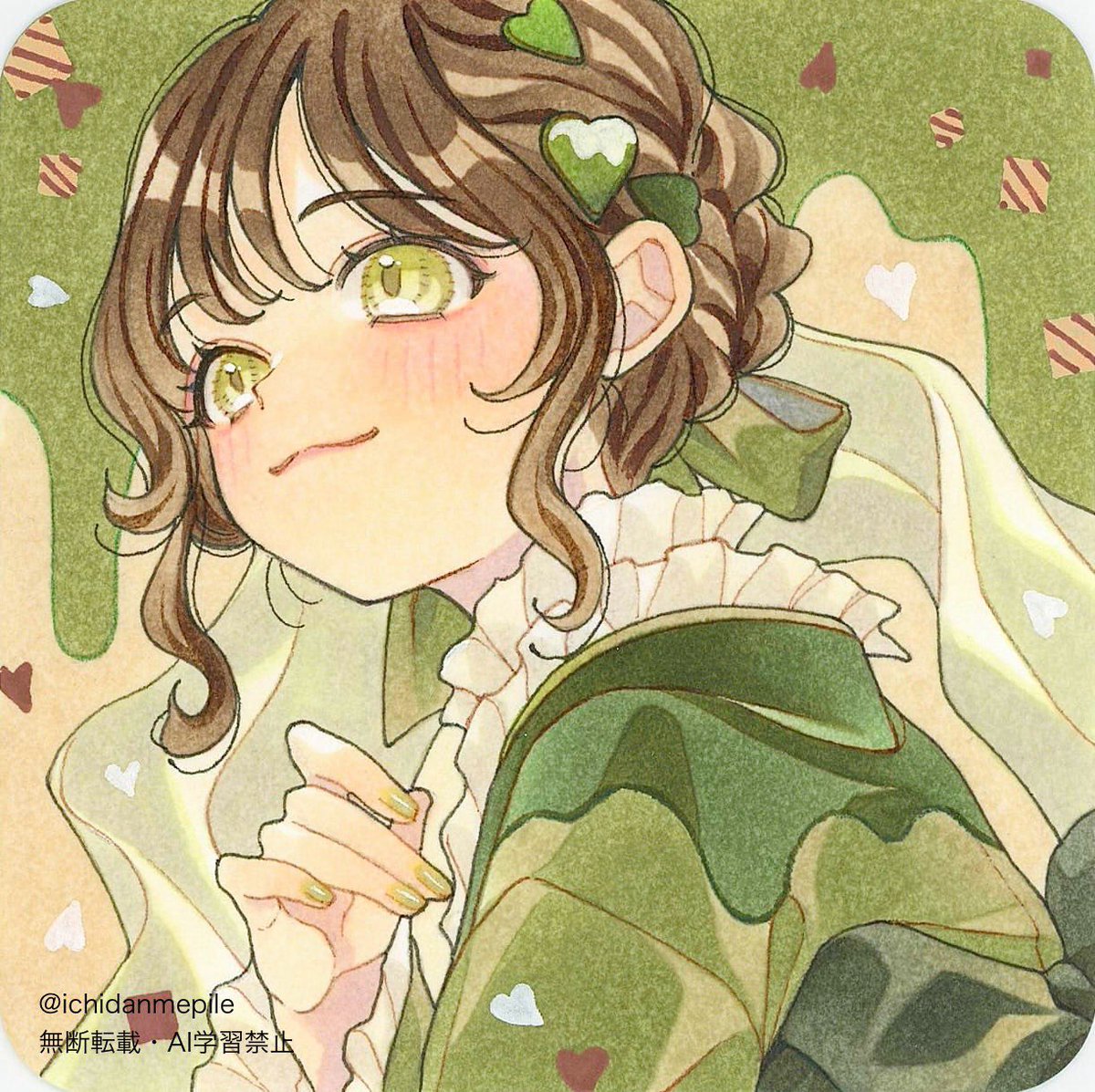 𝗰𝗵𝗼𝗰𝗼𝗹𝗮𝘁𝗲- ̗̀ ꒰ঌ🍫 🤎bitter 🧡caramel 💚matcha