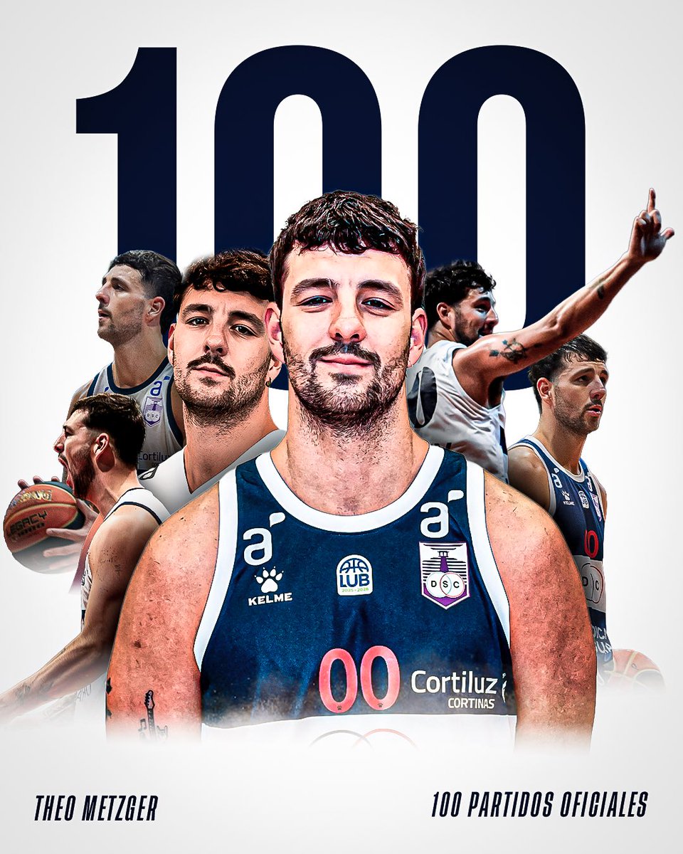 DSCbasquet's tweet photo. Ayer Theo Metzger disputó su partido número 1️⃣0️⃣0️⃣ con nuestra camiseta

¡Gracias por tanto, 𝐓𝐡𝐞𝐨! 🎯 https://t.co/hqNAuSy4ev