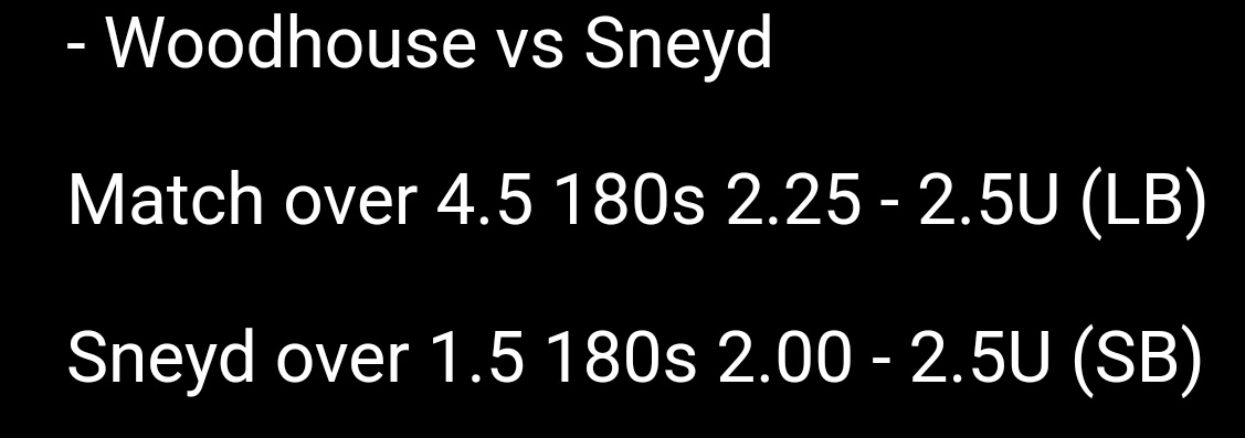 DartsBets180's tweet photo. European Tour 1 Friday Afternoon 20.02 (1/1) https://t.co/1aBiqKPFWk
