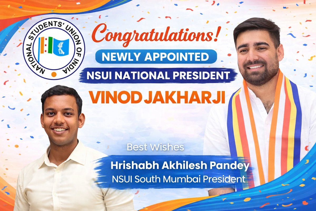 HRISHABHINC's tweet photo. Congratulations
Shri @VinodJakharIN Ji 💐💐 https://t.co/SfNFZC1zu1