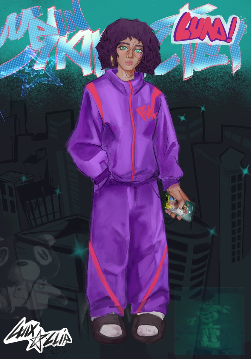 Meet Luna, the CyberHacker from StreetK1DS a Original Cyberpunk