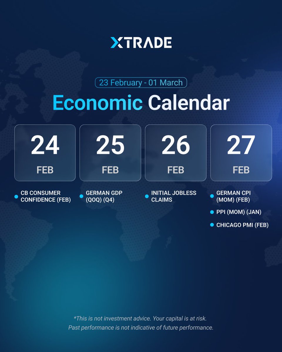 Get ahead of the curve by tracking this week’s high-impact releases and positioning yourself for the opportunities they may bring.

Follow us for more insights, tips, and market updates.

#xtrade #onlinetrading #economiccalendar #marketupdate #marketdata