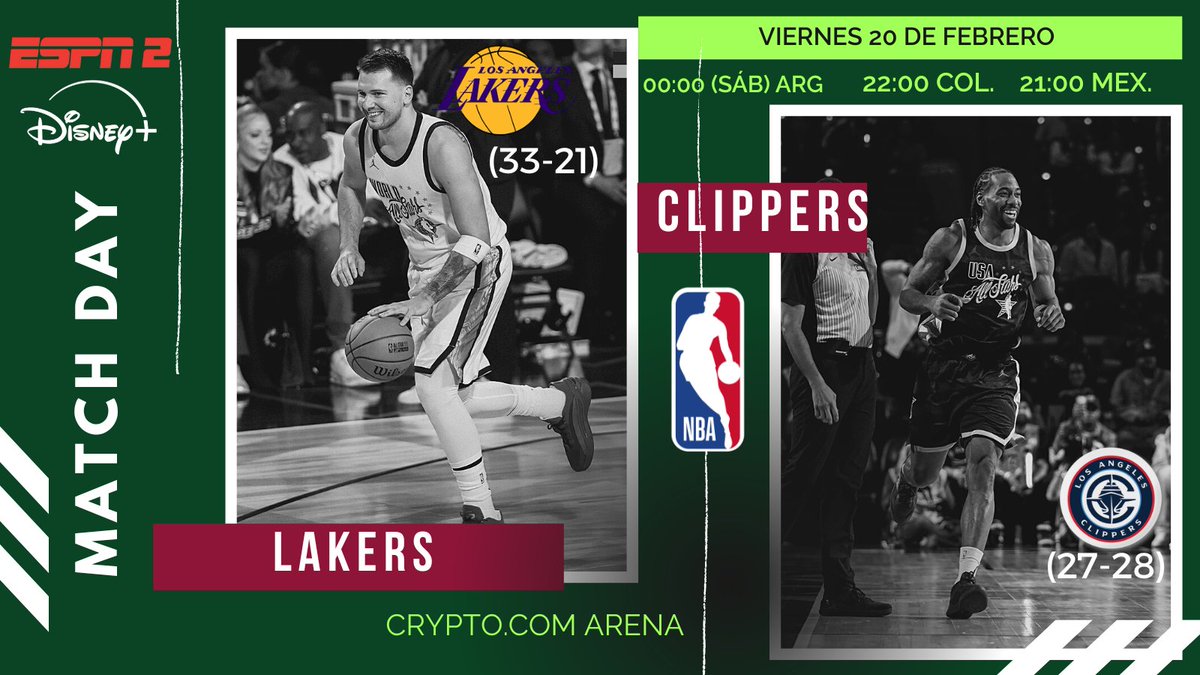 SoyElChapu's tweet image. Pasó el #AllStarGame en #LosAngeles, pero las estrellas siguen brillando en la ciudad. Esta noche hay clásico entre @Lakers y @LAClippers y con @soyleomontero te lo vamos a estar llevando a través de Espn 2 y @DisneyPlus .

Nos acompañas?

#nba #clasico #unagranprevia