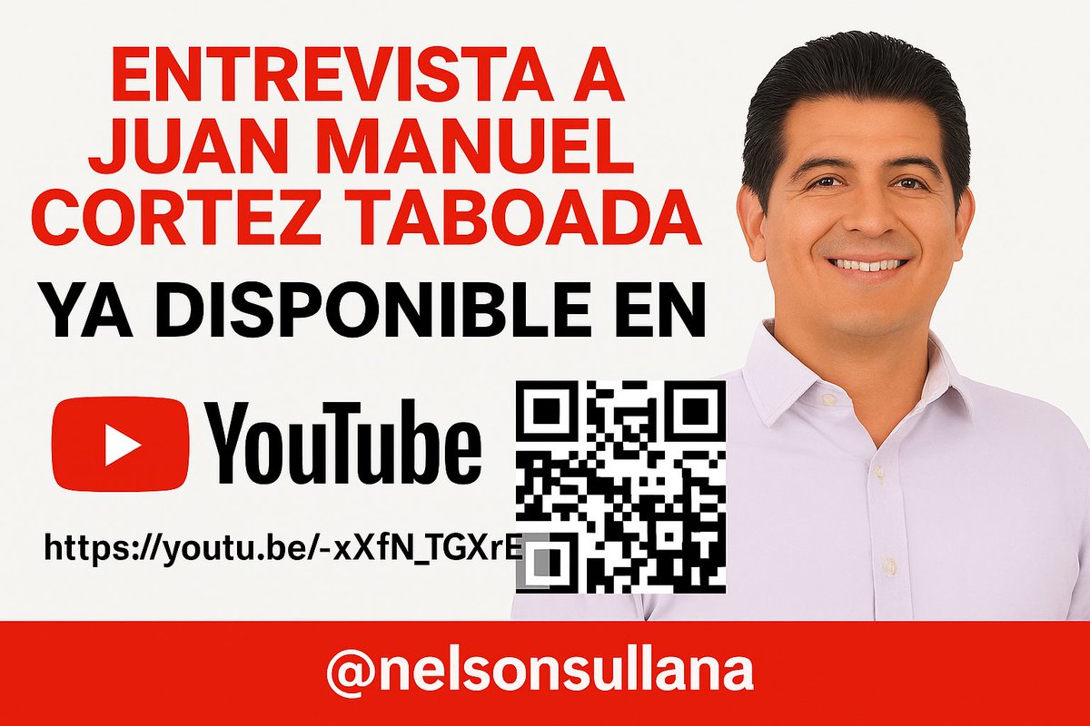 [Elecciones 2026] Vuelve a ver la entrevista con Juan Manuel Cortez 
Escanea el código QR o entra a youtu.be/-xXfN_TGXrE
#Elecciones2026 #Piura #candidato #Congreso