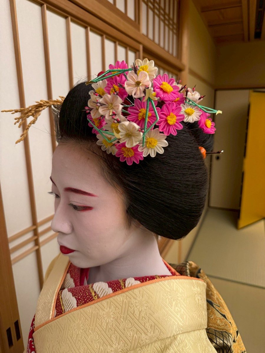 小とのさんの替衣装どす、今年の簪どした。 @shigemoridos #しげ森