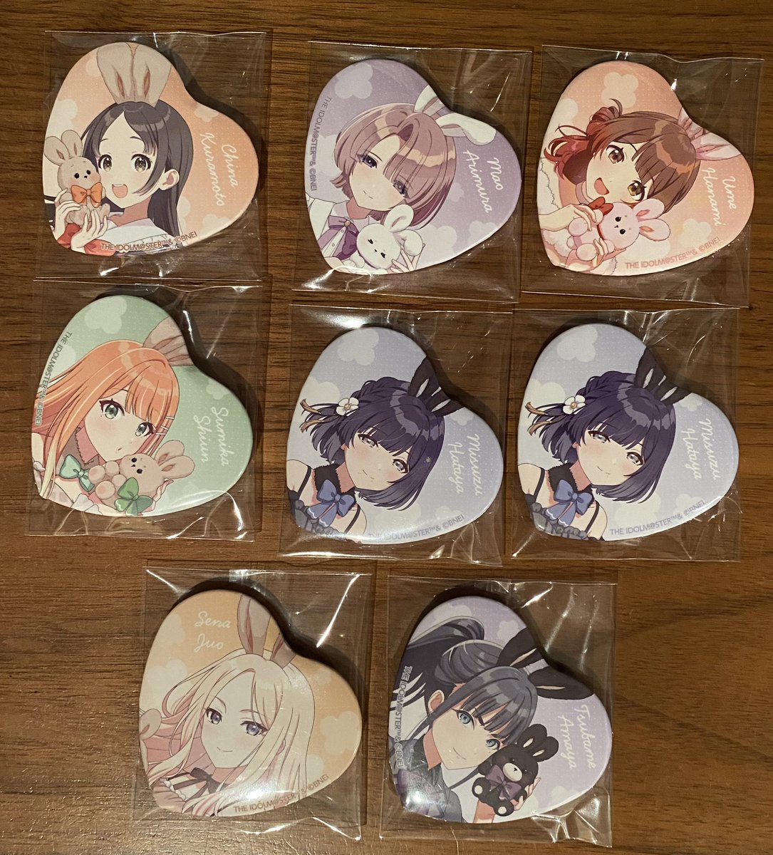 学園アイドルマスター GIGO ハート缶バッジ BOX特典 ホログラム 2個 学園アイドルマスター × GiGO POP UP STORE トレーディングハート缶