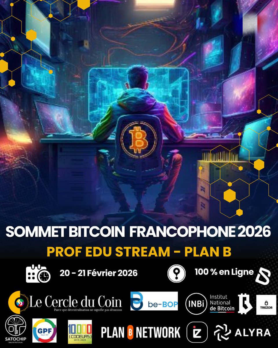 Le Sommet Bitcoin Francophone commence ce soir, à 17h45 🥳

Préparez donc vos popcorns (<a href="/Vix184/">VIX18⚡️</a> <a href="/Grittoshi/">Gritto</a>) et votre bière (<a href="/Drink_B0B/">ʙ.ᴏ.ʙ - ʙɪᴛᴄᴏɪɴ ᴏɴʟʏ ʙʀᴇᴡᴇʀʏ</a> <a href="/VersaillesBTC/">Le Salon Bitcoin du Roy</a>), car cet événement sera à l'image du <a href="/ZEVENTFR/">ZEVENT</a>... mais en mieux: pour les bitcoiners ! 🍿🍻

Le programme de la 1ère journée 🔽