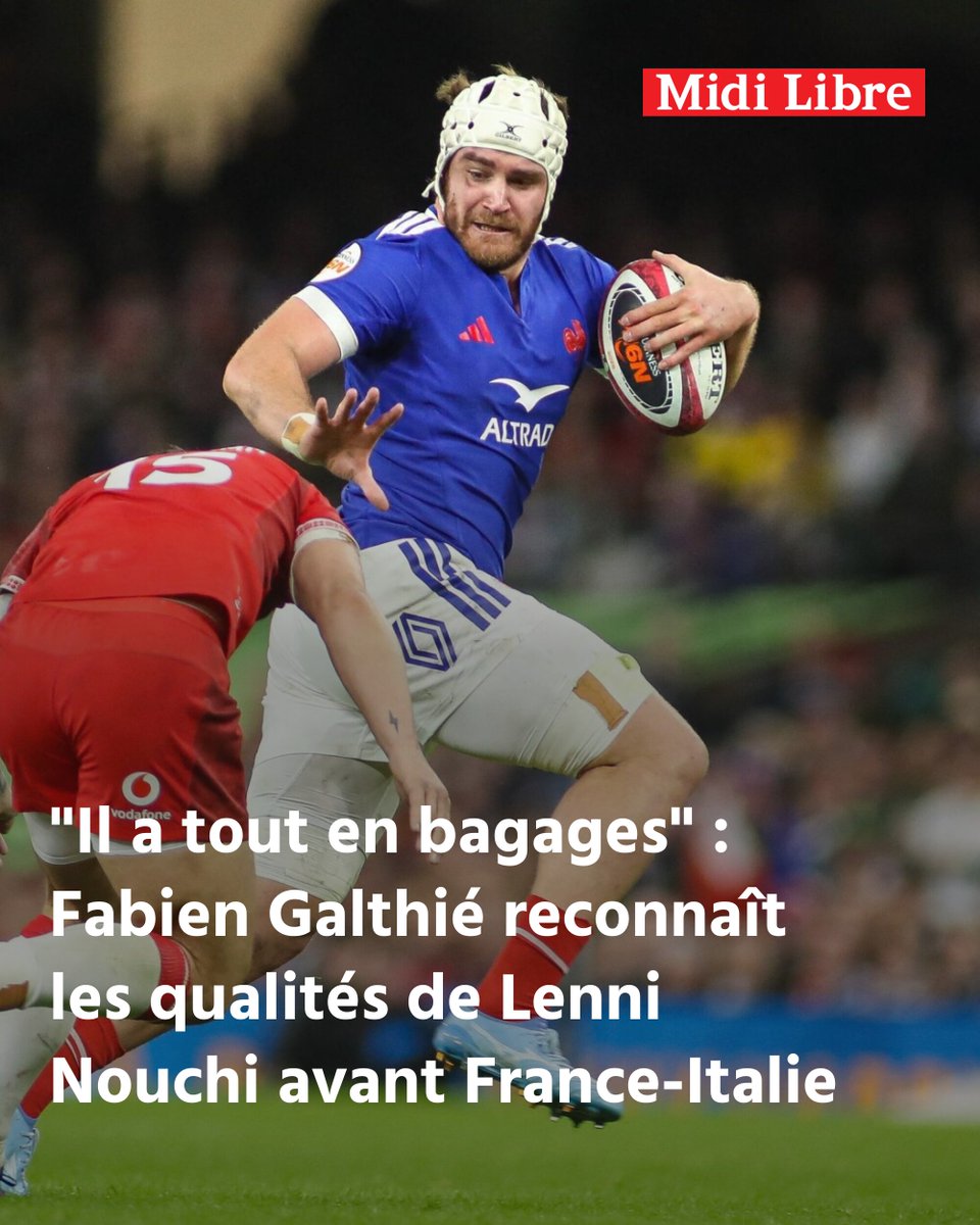 "Il a tout en bagages" : Fabien Galthié reconnaît les qualités de Lenni Nouchi avant France-Italie
➡️ l.midilibre.fr/tUP8