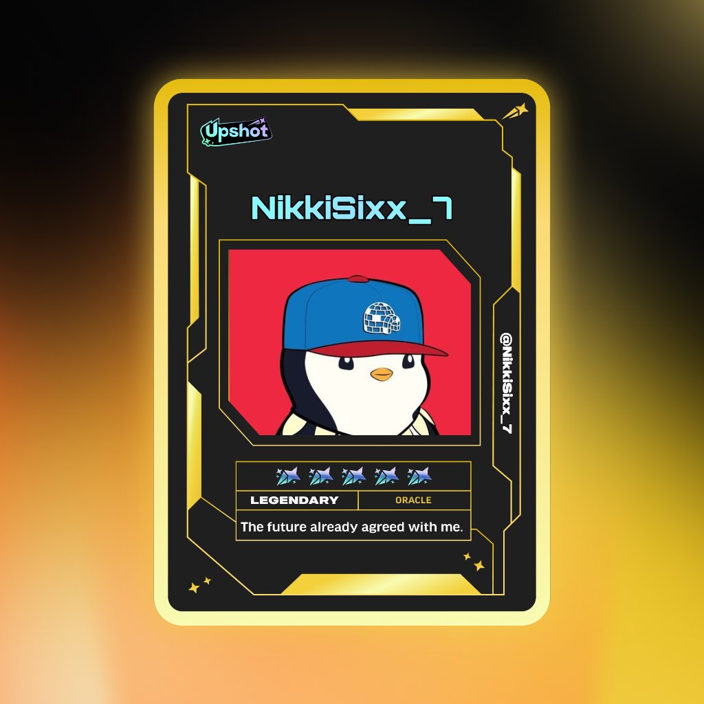 NikkiSixx_7's tweet photo. Oldum olası kart işlerini sevmişimdir. @upshot_cards şu an hem globalde hem de TR'de trend 🔥

Base üzerinde prediction market kuruyorlar. Base ekibi destekliyor. İlerde güzel şeyler olabilir, o yüzden şimdiden yerimi aldım. Yapın köşede dursun.

Link:
https://t.co/NaSJfjb0HH https://t.co/nJhgvQ00DJ