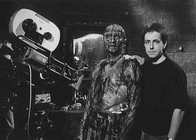 Sean Chapman with Clive Barker on set of Hellraiser