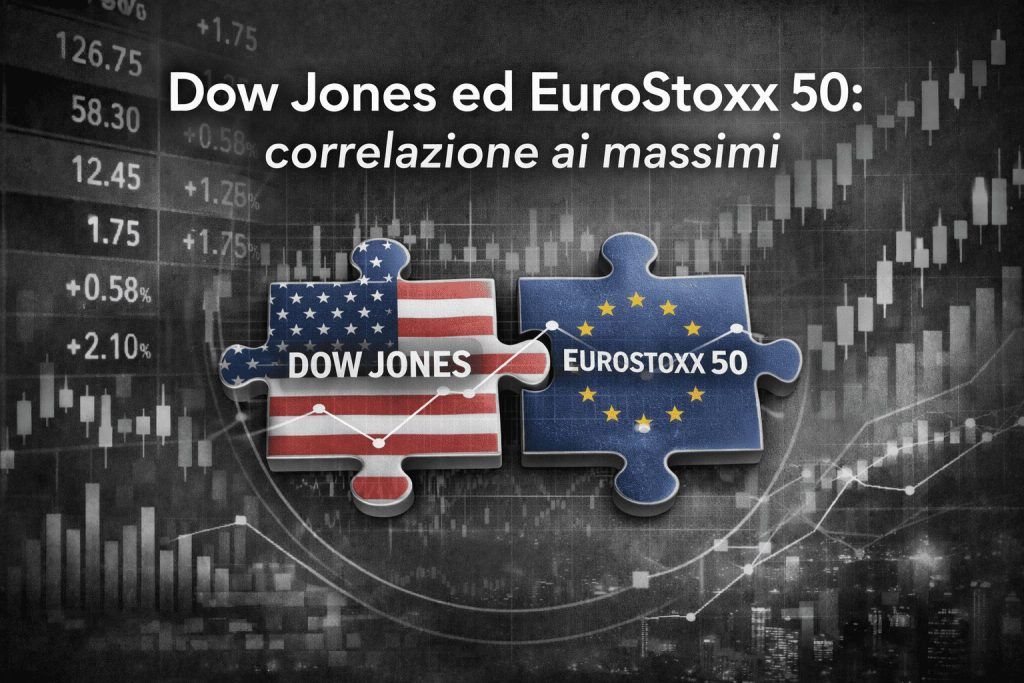 KBmeterIT's tweet image. Dow Jones ed EuroStoxx 50: correlazione ai massimi La correlazione tra Dow Jones ed EuroStoxx 50 ha raggiunto negli ultimi tre mesi quota 0.944, a un passo dal massimo storico (0.967). I due indici si kbmeter.com/it/news/dow-jo…