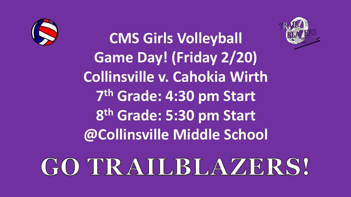 Boxout5's tweet image. CMS Volleyball Game Day!