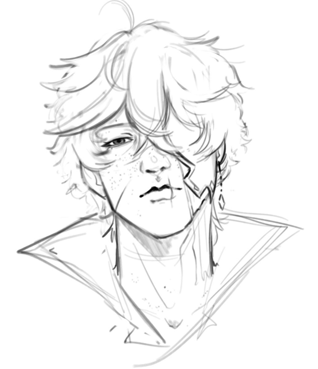 i am beta childe’s biggest fan btw. (a wip i will never finish and a doodle…)
#tartaglia #GenshinImpact