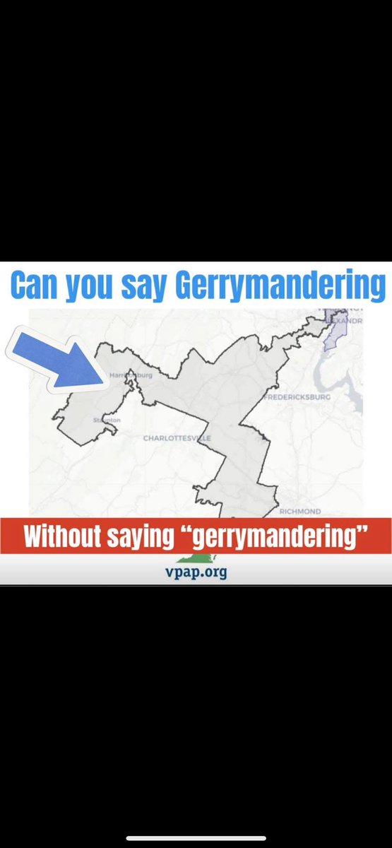 🚨Virginia if the Dems are able to get away with this atrocity you have to VOTE NO!! This would make my rural central Virginia county be in the same district as Fairfax&amp;Arlington County. The people in NOVA would count for 54% of the total. Taxation Without Representation!!