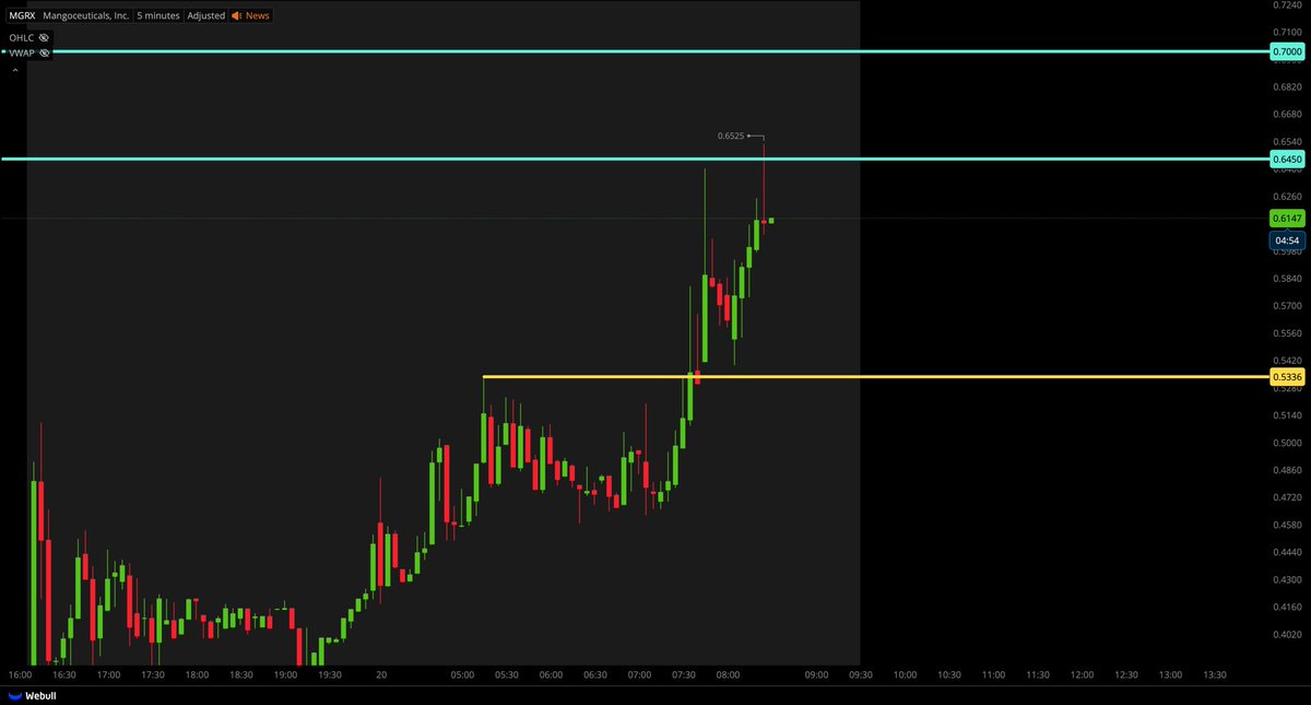 MainTLT's tweet image. $MGRX 🚨💰

Alert of premarket given by @TigerLineTrades 

This has ran over 20% since alerted in the discord this morning!!

Link to Discord;
whop.com/tigerlinetradi…