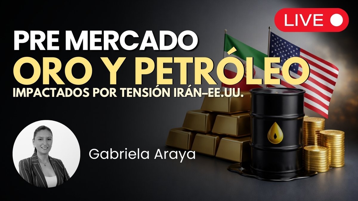 Oro y Petróleo expuestos a aumento de tensiones entre Irán y Estados Unidos.

Únete al PreMercado Americano en nuestro canal de YouTube junto a <a href="/GArayaFX/">Gabriela Araya</a> a partir de las 08:30 NY. ¡Partimos en minutos! 💥 

Revisa lo más destacado de #WallStreet y #Forex.

Aquí! 👉