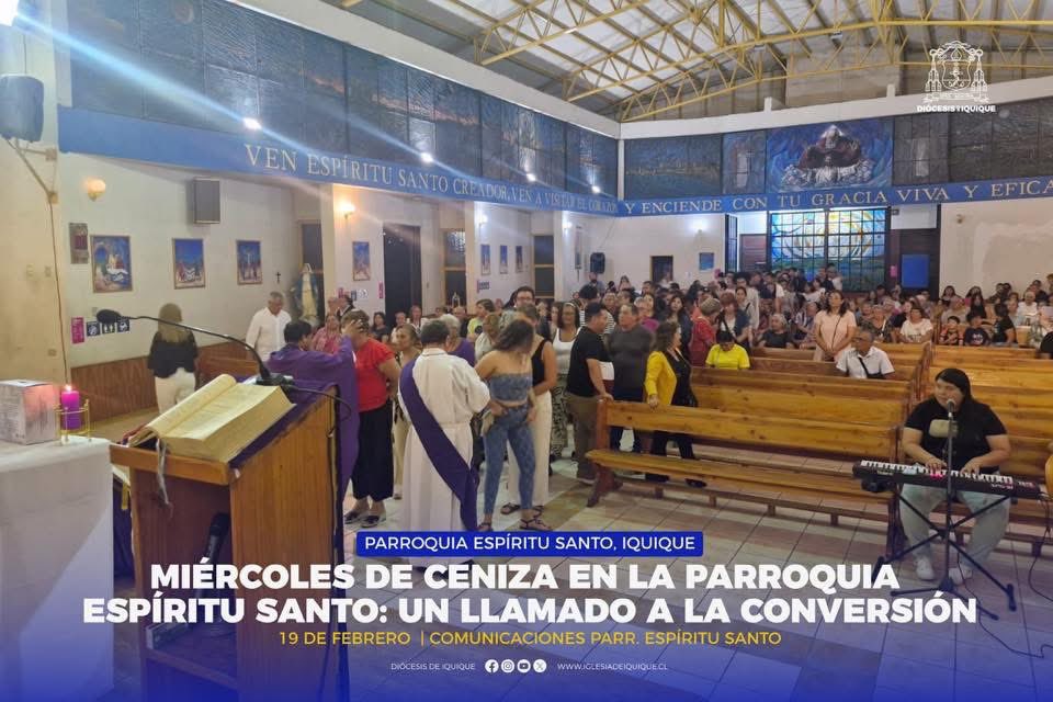 MIÉRCOLES DE CENIZA EN LA PARROQUIA ESPÍRITU SANTO: UN LLAMADO A LA CONVERSIÓN

NOTA COMPLETA: iglesiadeiquique.cl/noticias/mi%C3…