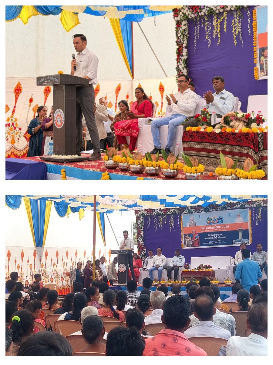 ddo_Tapi's tweet photo. આજ રોજ ડોલવણ તાલુકાના ગાંગપુર ખાતે “જલ અર્પણ દિવસ 2026” નિમિત્તે કાર્યક્રમ યોજાયો. કાર્યક્રમ દરમિયાન જળ સંરક્ષણ, પાણીના યોગ્ય ઉપયોગ અને જનજાગૃતિ અંગે માર્ગદર્શન આપવામાં આવ્યું. 
@infotapigog24 
@CMOGuj 
@WASMOCommunity https://t.co/KiK5lYD4rO
