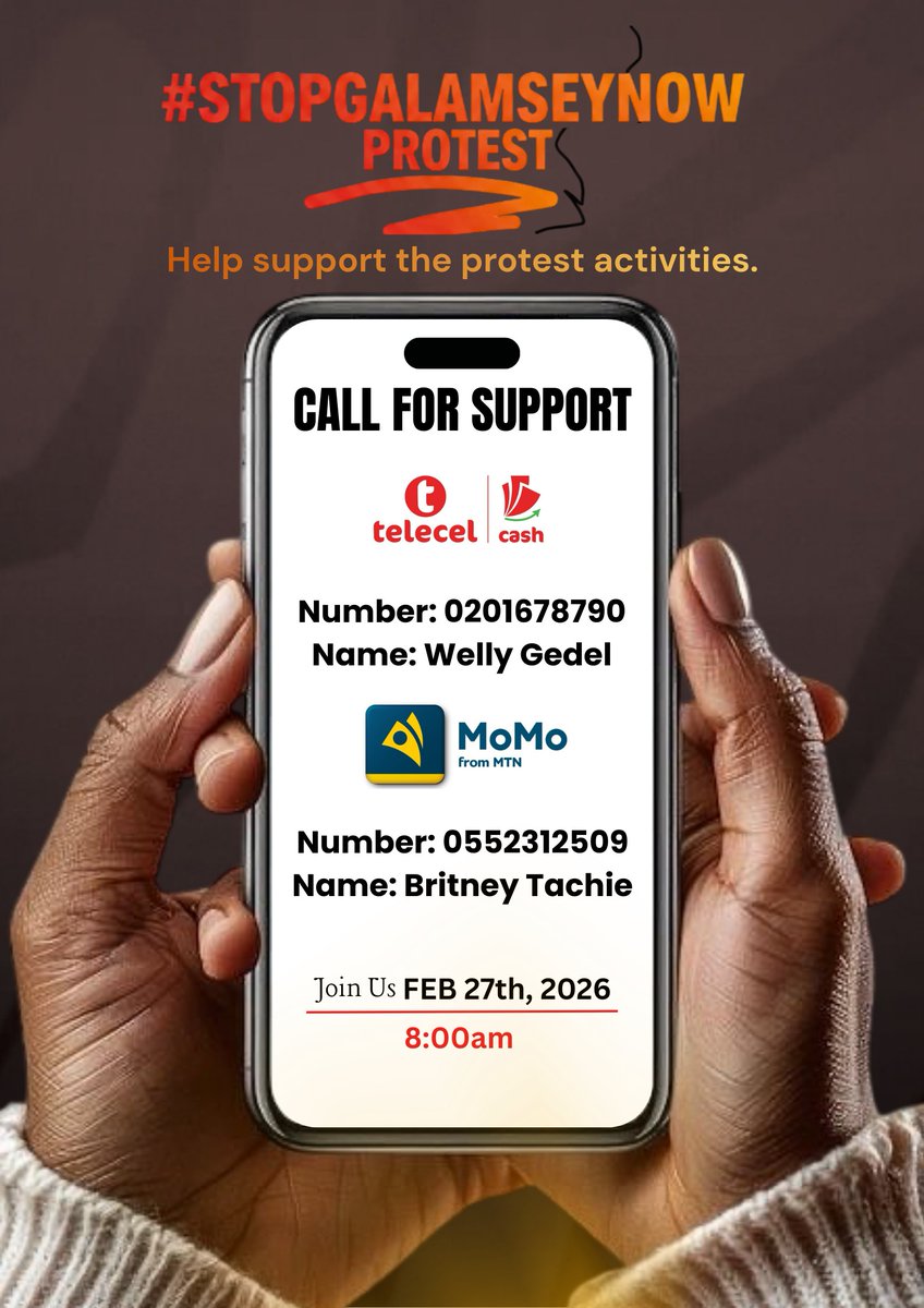 We are supporting the anti-galamsey protest by sharing their fliers. 
You may reach out to the organisers by phone or email at galamseyistakingourfuture@gmail.com.