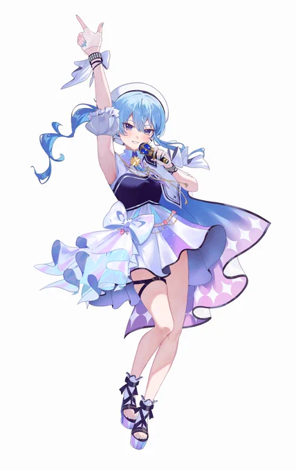#かけめぐるほしまち再 #ほしまちぎゃらりー こちら、左側のすいちゃんイラストを担当させていただきました イェンさん、三守先生、そして制作に携わられたみなさまとご一緒できてとても光栄です! フラスタすごく綺麗で感動しました…!!