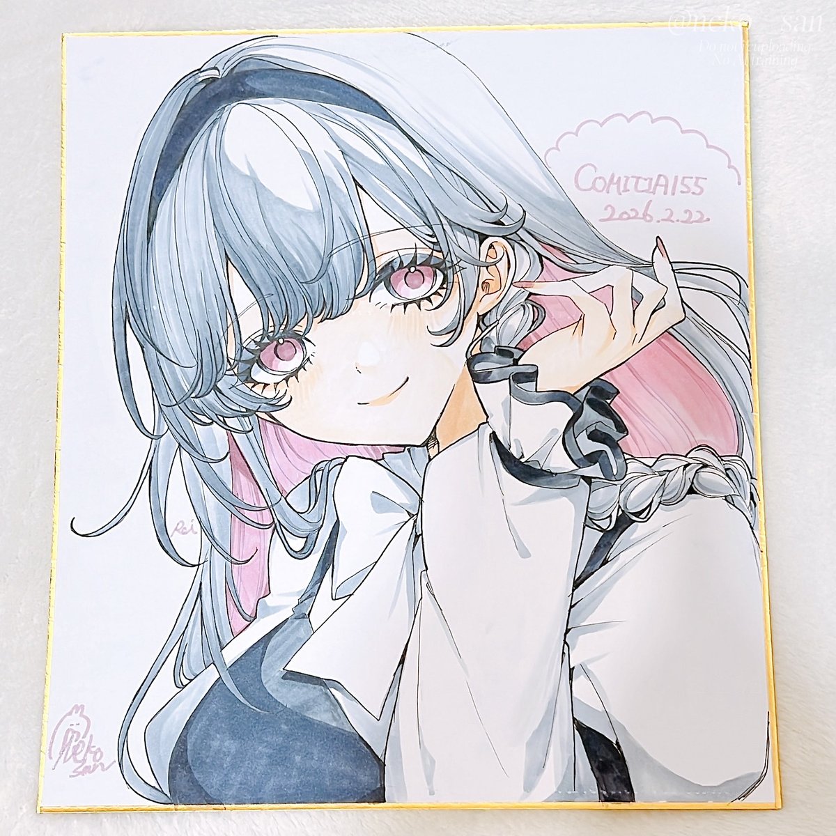 コミティアに持っていく手描き色紙です✍️大サイズです #COMITIA155