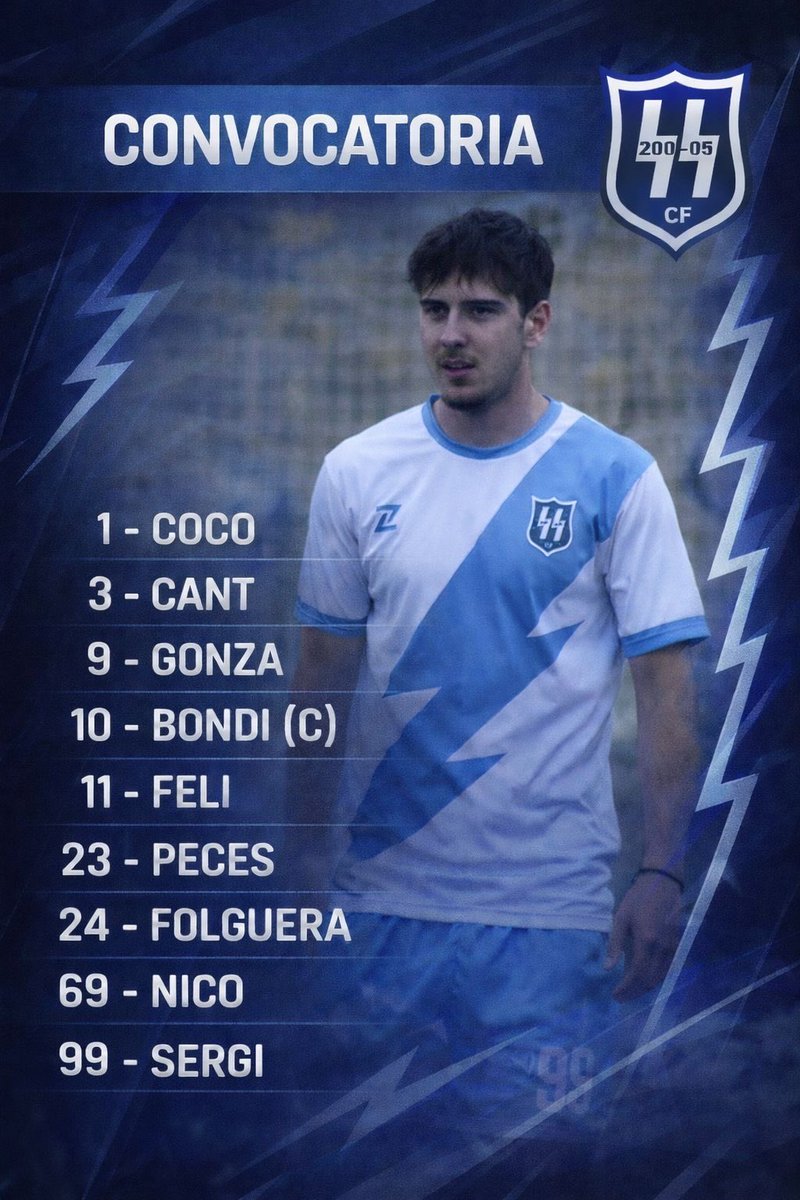 Nuestra convocatoria para la decimocuarta jornada. 🩵⚡️🤍
#QueLlueva 💦