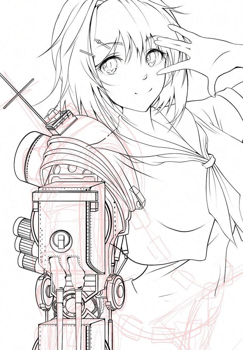 描いてました🖋️

今日はお仕事がとても大変だったので…何も考えずに思いつくまま艤装を描き込んでます。。。 