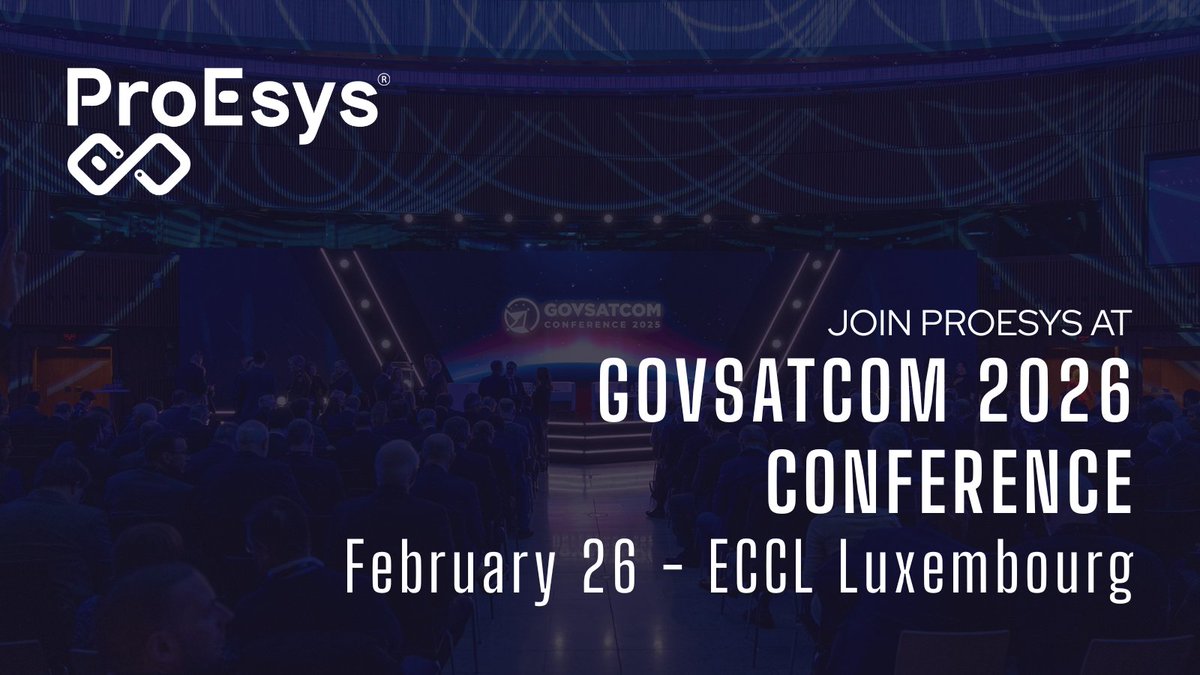 ProEsysTech's tweet image. ProEsys is going to attent #GOVSATCOM2026 in Luxembourg on Thursday, February 26. Meet our team to discuss our X-band devices and systems for critical infrastructures monitoring &amp;amp; real time alerting. Read more at proesystech.com/meet-us-at-gov…