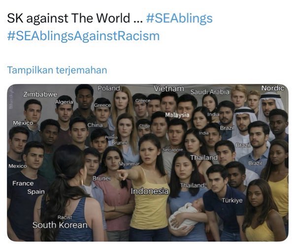 monzzarts's tweet photo. This #SEAblings vs #Knetz phenomenon has brought the reality of social lookism and superiority in the SK society to surface. They reveal their own true selves under those plastic faces.
#southkorearacist #boycottkpop https://t.co/WdjiomvrOk