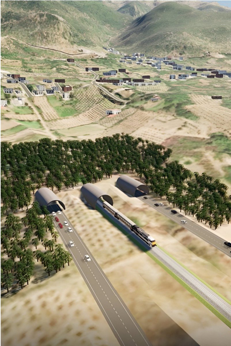 🏔️ Amanos Dağları’nı dev tünellerle aşıyor, Orta Koridor’u Akdeniz ile buluşturuyoruz!

📍Hatay Dörtyol-Hassa Demiryolu ve Otoyolu Projemizde inşaat çalışmalarına başladık.

🏗️ 20 km’lik 3 dev tüp tünel inşa ederek;
🛤️ 55 km yük ve yolcu taşıyacak demiryolu ve 25 km otoyol