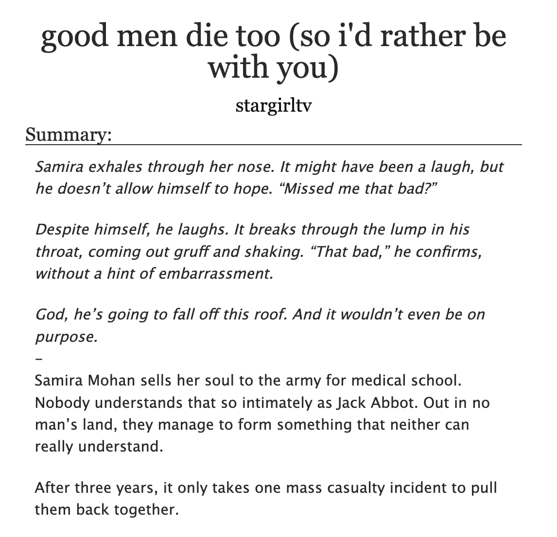 mohabbotarchive's tweet photo. good men die too (so i'd rather be with you) | stargirltv 19k (1/2)

🔗: https://t.co/MlcSfzwdnY https://t.co/epvJ2zuXFZ
