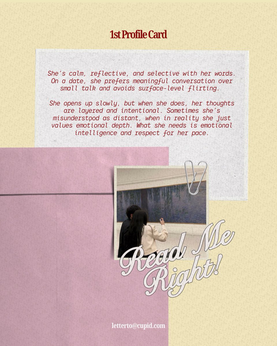 LetterToCupid's tweet photo. And so, this is the first profile card. Kindly decide the best flower for her by QRT this tweet at 20.45 gmt+7! https://t.co/aLm3VdnFsw