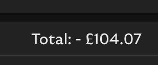 One day of spending by the way…