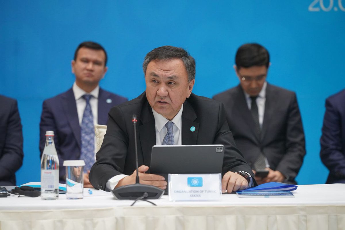 The 14thMeeting of Ministers in charge of Economy and Trade of the #OTS was held today in #Turkistan-The Spiritual Capital of the Turkic World and concluded with the signing of the Communique, Memorandum of Understanding on Partnership in Trade and the approval of several