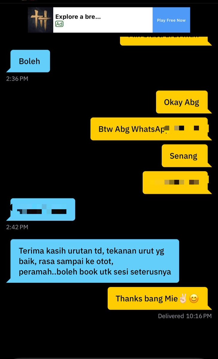 msoom0122's tweet photo. Thanks amik Urut💆🏻‍♂️🙏🏻

Anyone yg Nk urut blh PM for details📩 https://t.co/3vos5bQehx