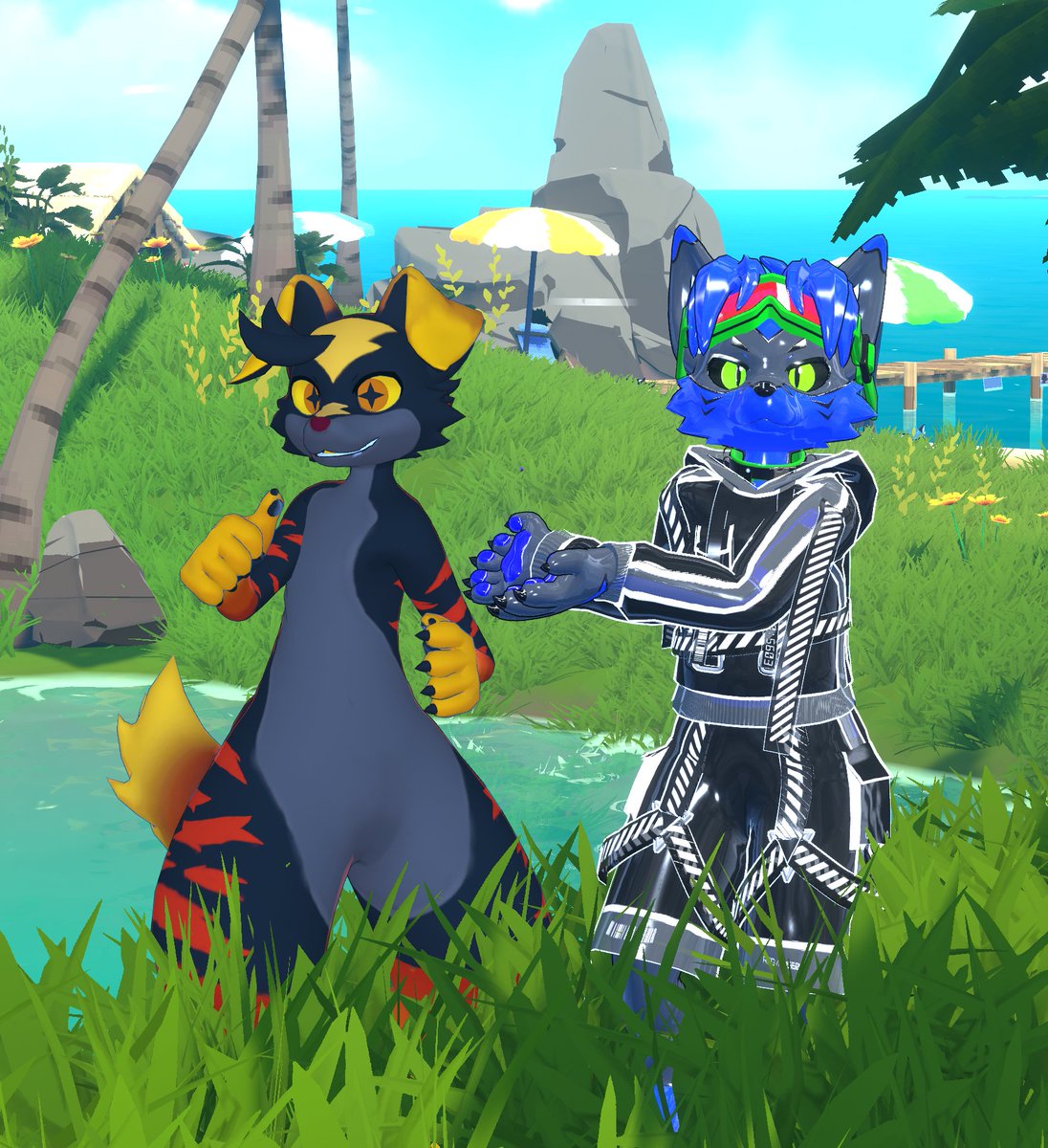 Elecami_Wolf's tweet photo. Dogs in the Long Grass.
#VRChat #Regulus https://t.co/6gQOFpB3EF