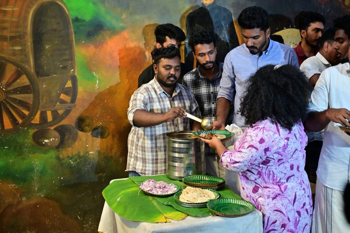 SFI activists conduct a beef festival at Manaveeyam veedhi in Thiruvananthapuram as a protest against the upcoming movie 'Kerala Story 2' on Friday.

📸: <a href="/nirmalharindran/">Nirmal Harindran</a>