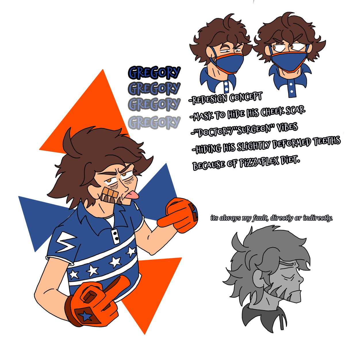 I miss posting stuffs here so have this #fnaf #gregoryfnaf