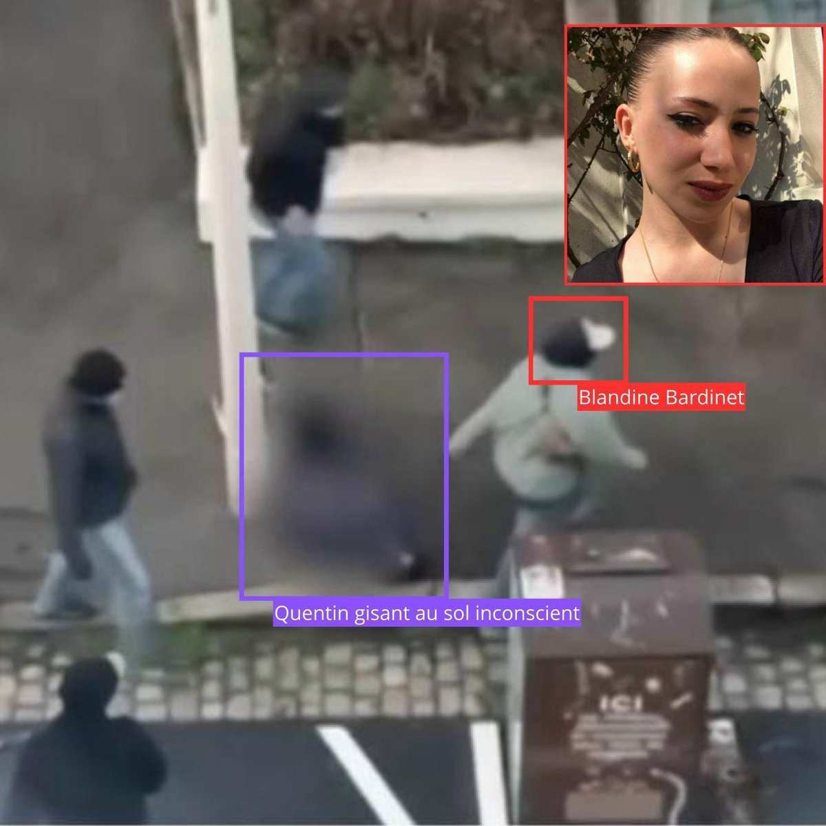 Si Blandine Bardinet qui a donné un coup de dans la tête de Quentin, n'est pas dans les interpellés, c'est que son papy l'a fait partir dans son jet pour faire croire qu'elle est en Erasmus !!

Ça ne va pas passer !!

de: Jc-Leloup Leloup sur WK