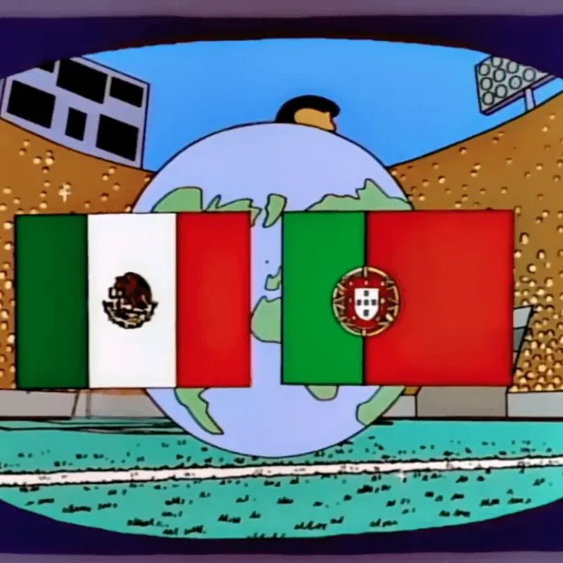chevopalos's tweet image. Ya lo predijo los Simpson Portugal vs mexico final del
Mundial  #KornoCantante