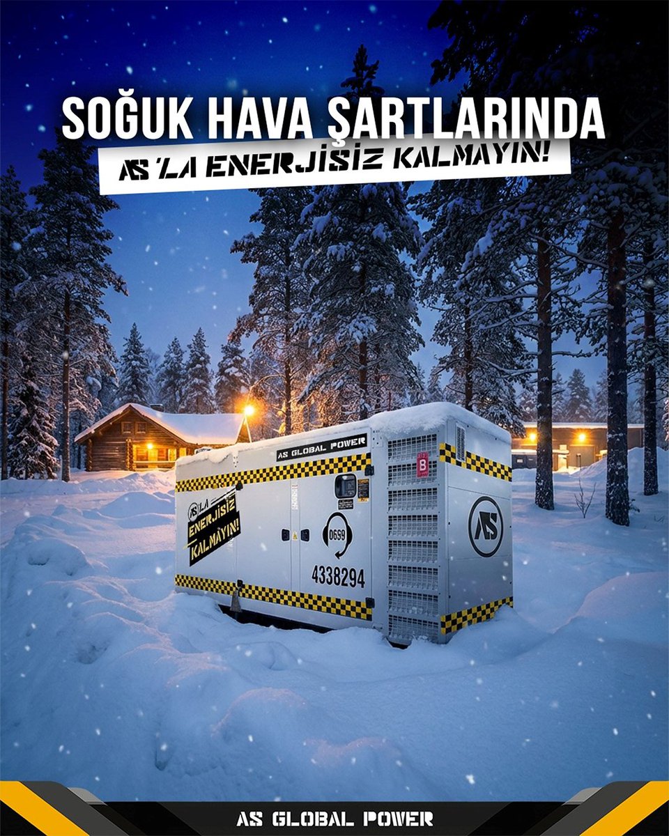 ASGLOBALPOWER1's tweet photo. Soğuk hava koşullarında enerji güvenceniz AS GLOBAL POWER. Zorlu hava şartlarında bile kesintisiz güç çözümleriyle süreçlerin aksamadan devam etmesini sağlıyor.
#asglobalpower #enerjikiralama #kiralikjenerator #kesintisizguc #enerji #jeneratör #team https://t.co/aH1gUxabUo