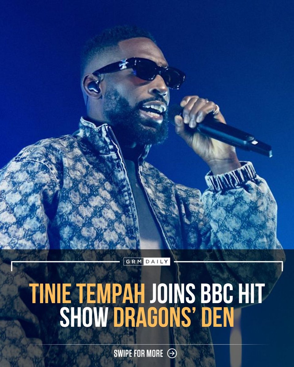GRMDAILY's tweet image. From Pass Out to Dragons’ Den.

@tinie steps into the investment world.