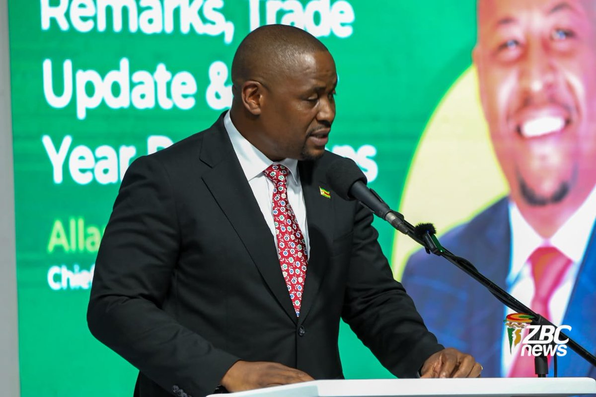 ZBCNewsonline's tweet photo. EXPORTS of value-added products rose by 30.6% to US$571 million between January and December 2025, up from US$437 million during the same period in 2024, ZimTrade Chief Executive Officer, Mr Allan Majuru said on Friday.

https://t.co/cD105SHKWL https://t.co/hoPd8mzueI