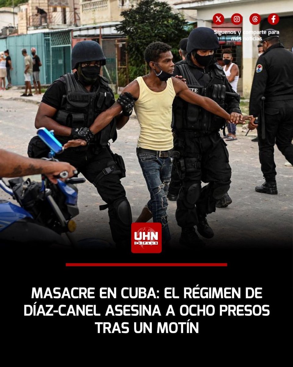 🇨🇺‼️ | Una brutal represión en la prisión de máxima seguridad de Canaleta ha dejado al menos ocho muertos y decenas de heridos, según confirmó Prisoner Defenders. La tragedia estalló cuando los guardias mataron a golpes a un joven que pidió comida, lo que provocó una revuelta al