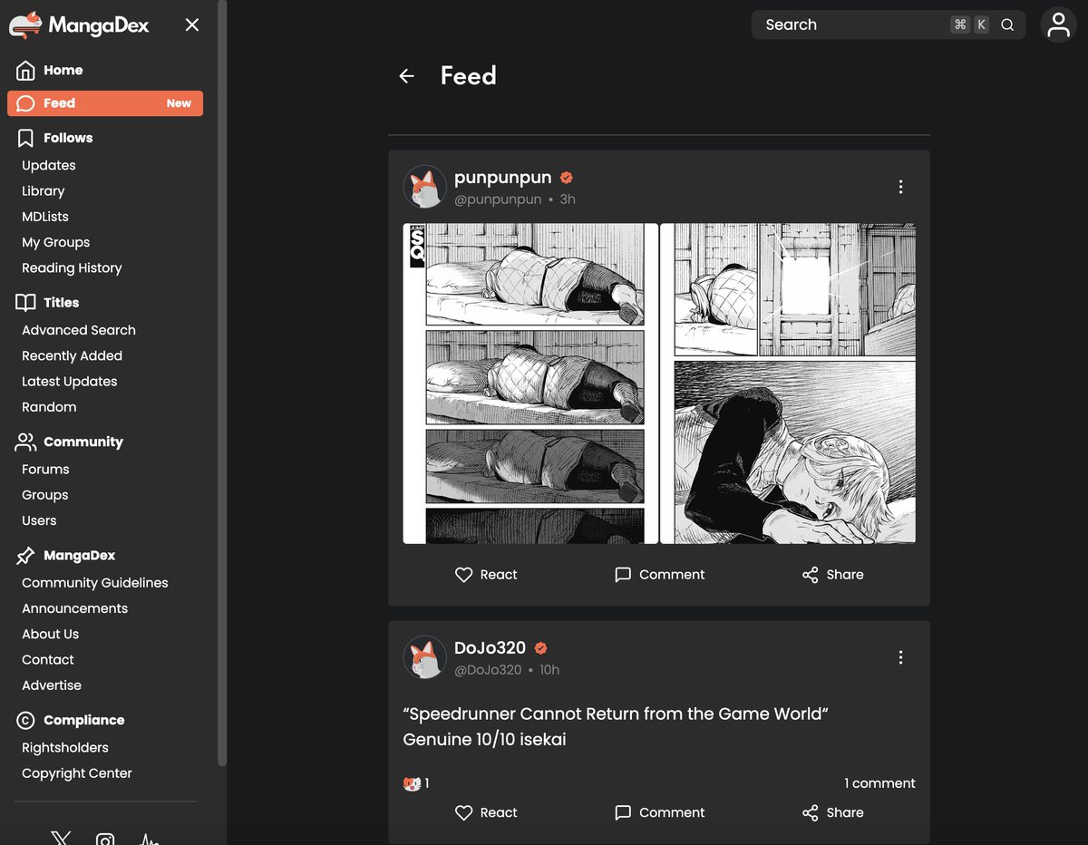 MangaDex: Comics & Manga Platform tweet media